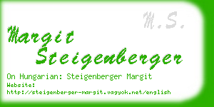 margit steigenberger business card